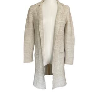 Natural Style Long Length Summer Knit Cardigan Linen Cotton Coastal Size XS